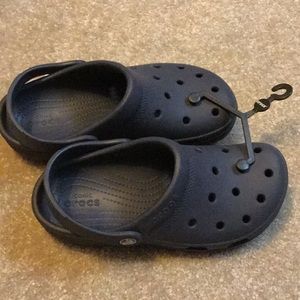 Navy crocs